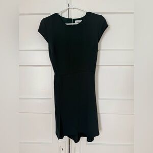 Babaton Black Sheath Mini Dress Cap Sleeve
